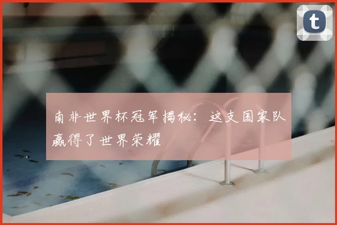 南非世界杯冠军揭秘：这支国家队赢得了世界荣耀